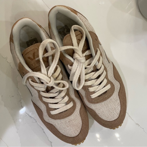 Veja Women's SDU J-Mesh Sneakers - Brown and Cream - Picture 5 of 9